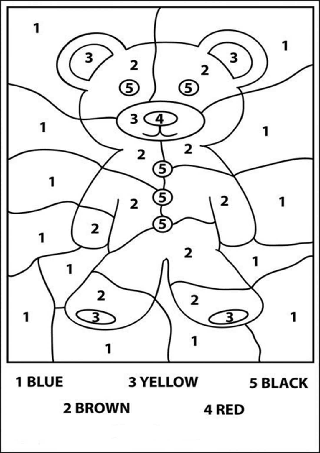 colour by number coloring pages