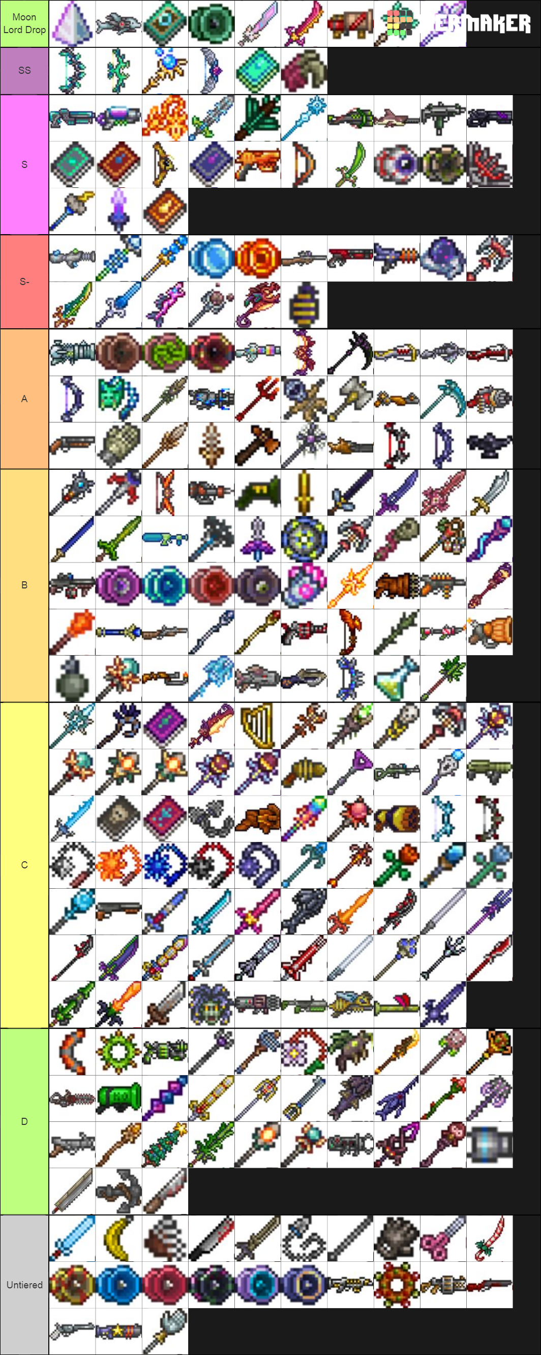 piercing weapons terraria