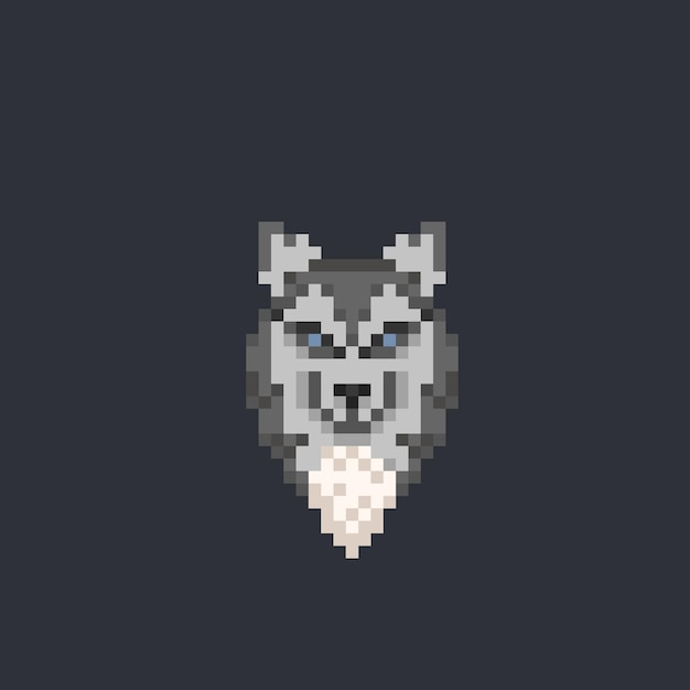 pixel art lobo