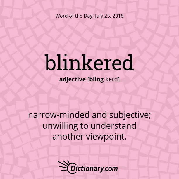 blinkered meaning