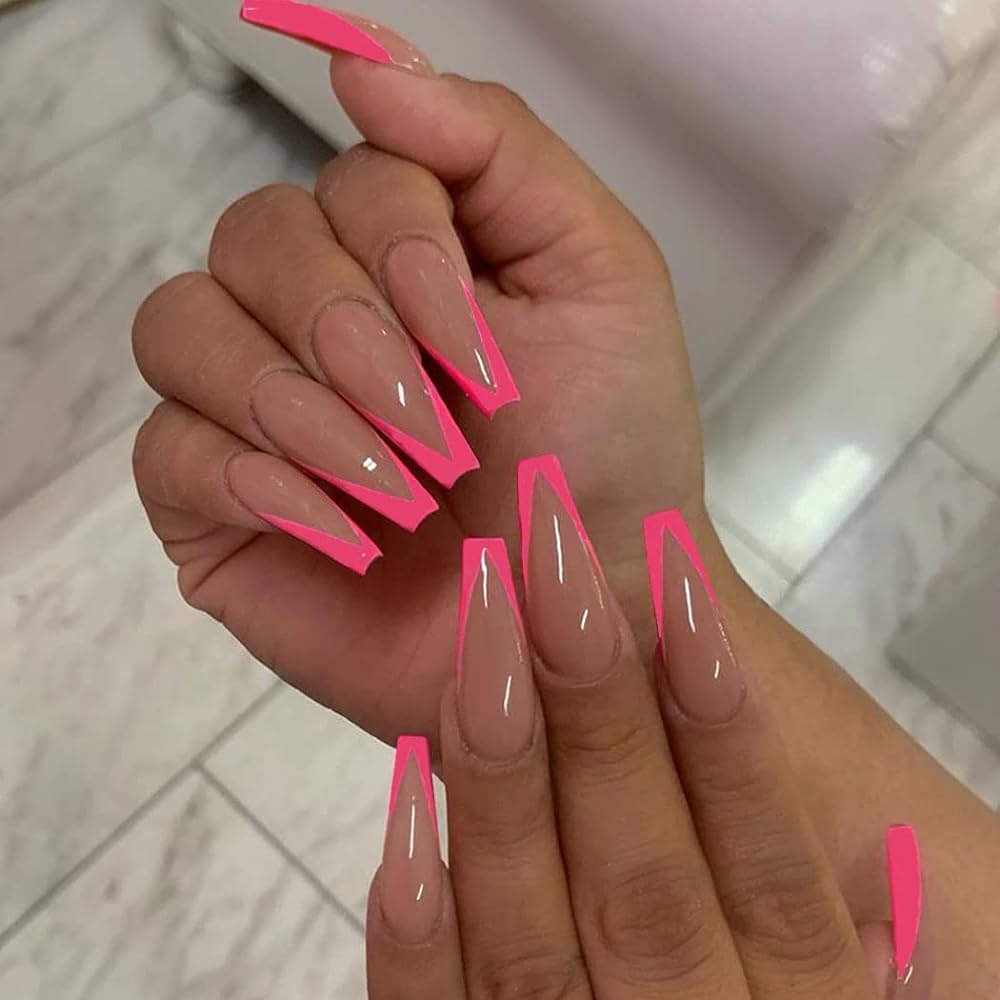 pink acrylic nails