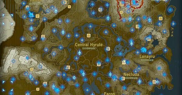 shrines zelda map