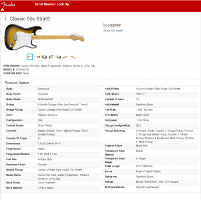 fender serial number identification