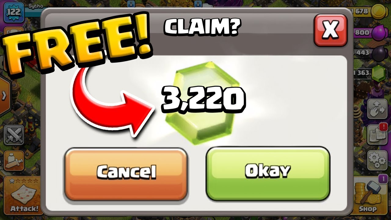 how to get infinite gems in coc