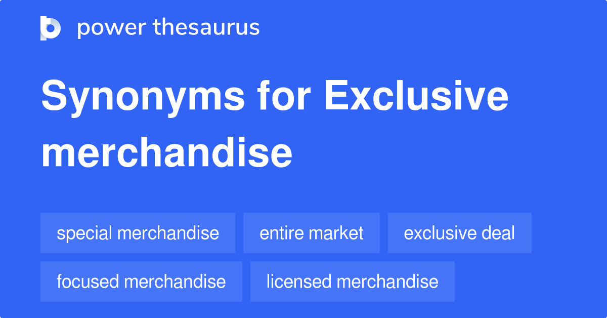 merchandise synonym
