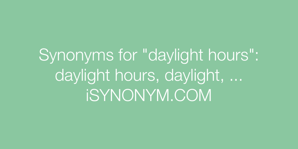 daylight synonym
