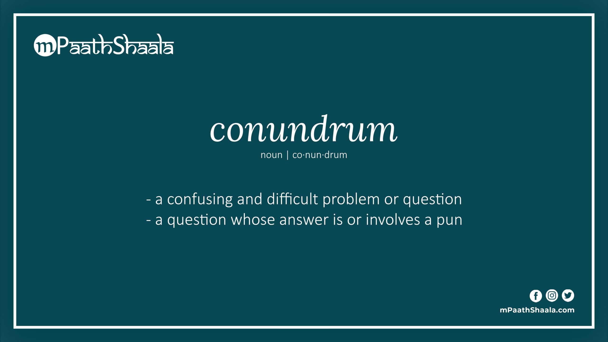 conundrum meaning in kannada