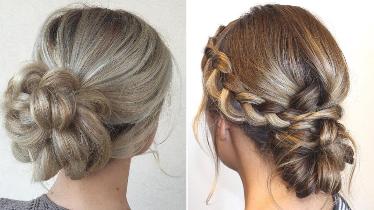 messy bun hairstyle for party