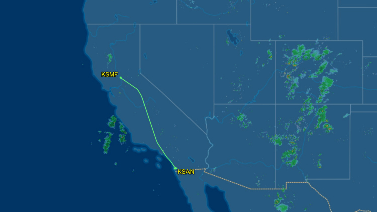 fly san diego to sacramento