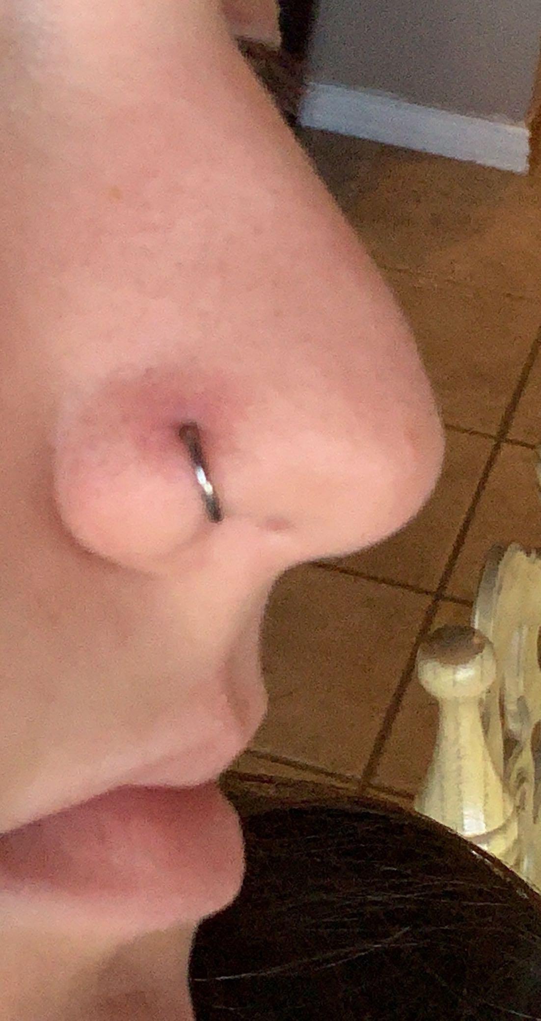 small nose piercing ring