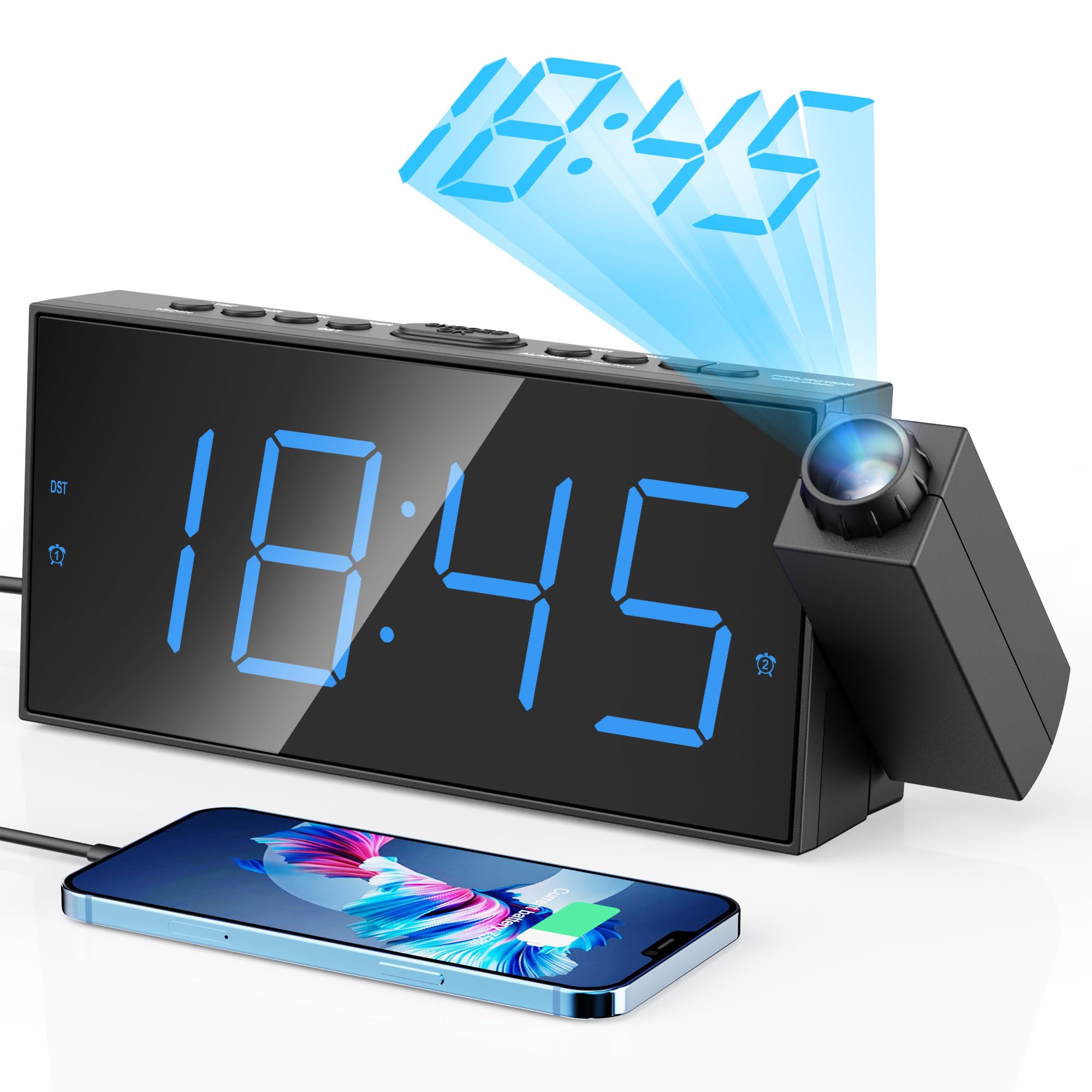 wall projection clock