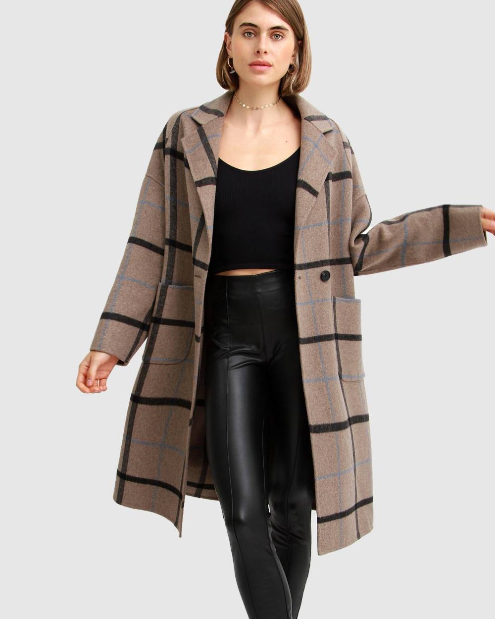 publisher double-breasted wool blend coat
