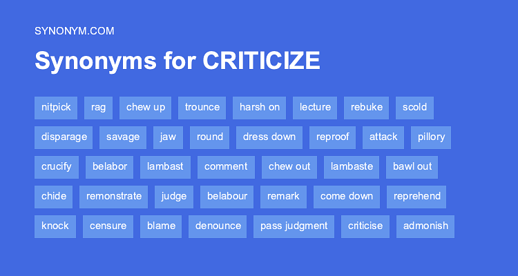 synonyms for criticism