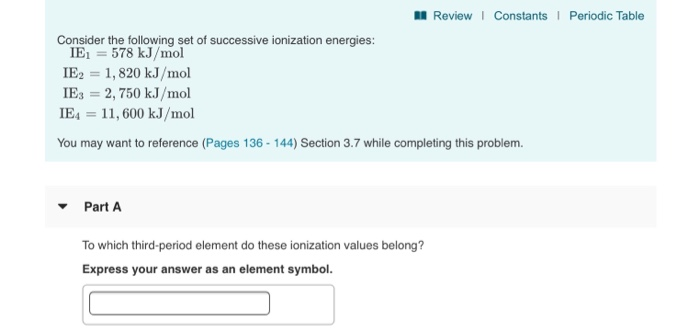 to which third period element do these ionization values belong