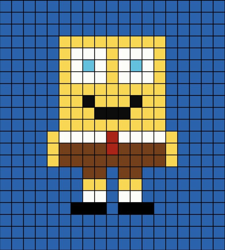 spongebob squarepants pixel art