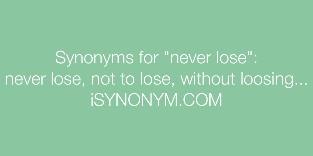 synonym for lose