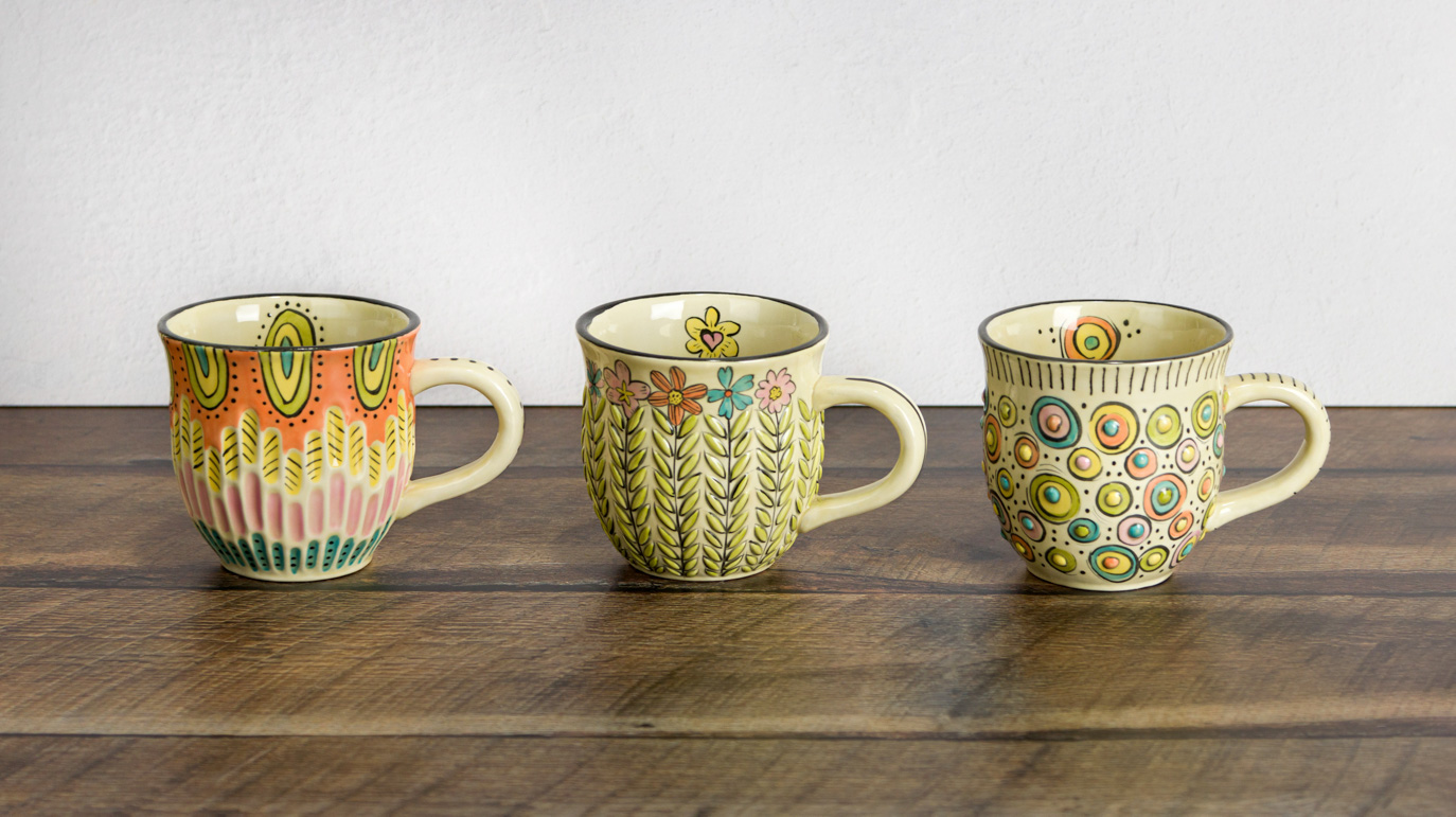 funky coffee cups