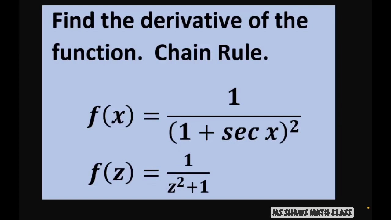 derivative of 1/secx