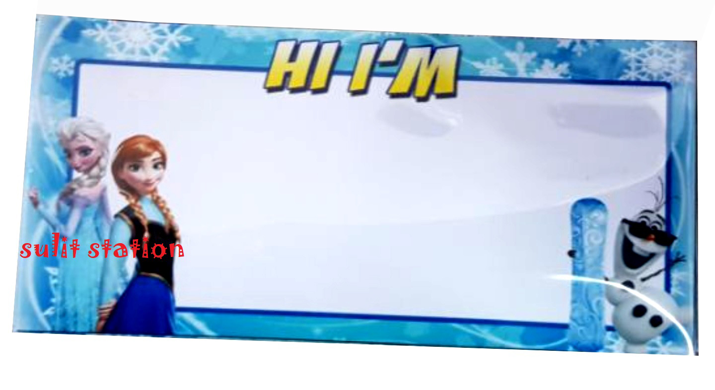 frozen background name tag