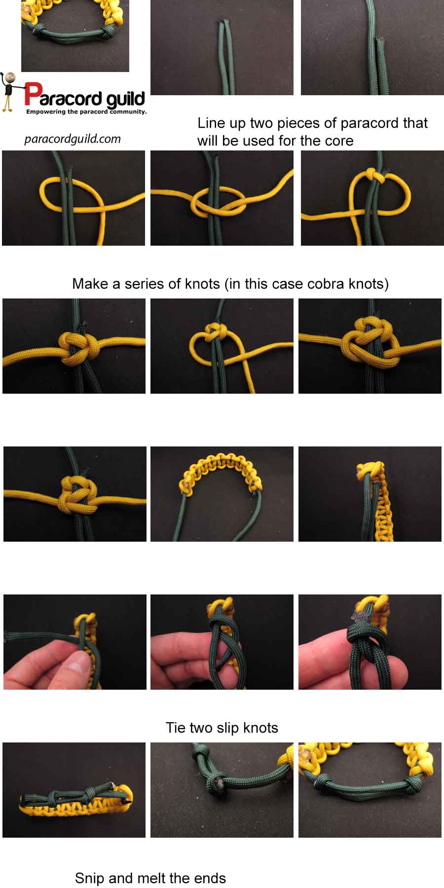 paracord wristband instructions