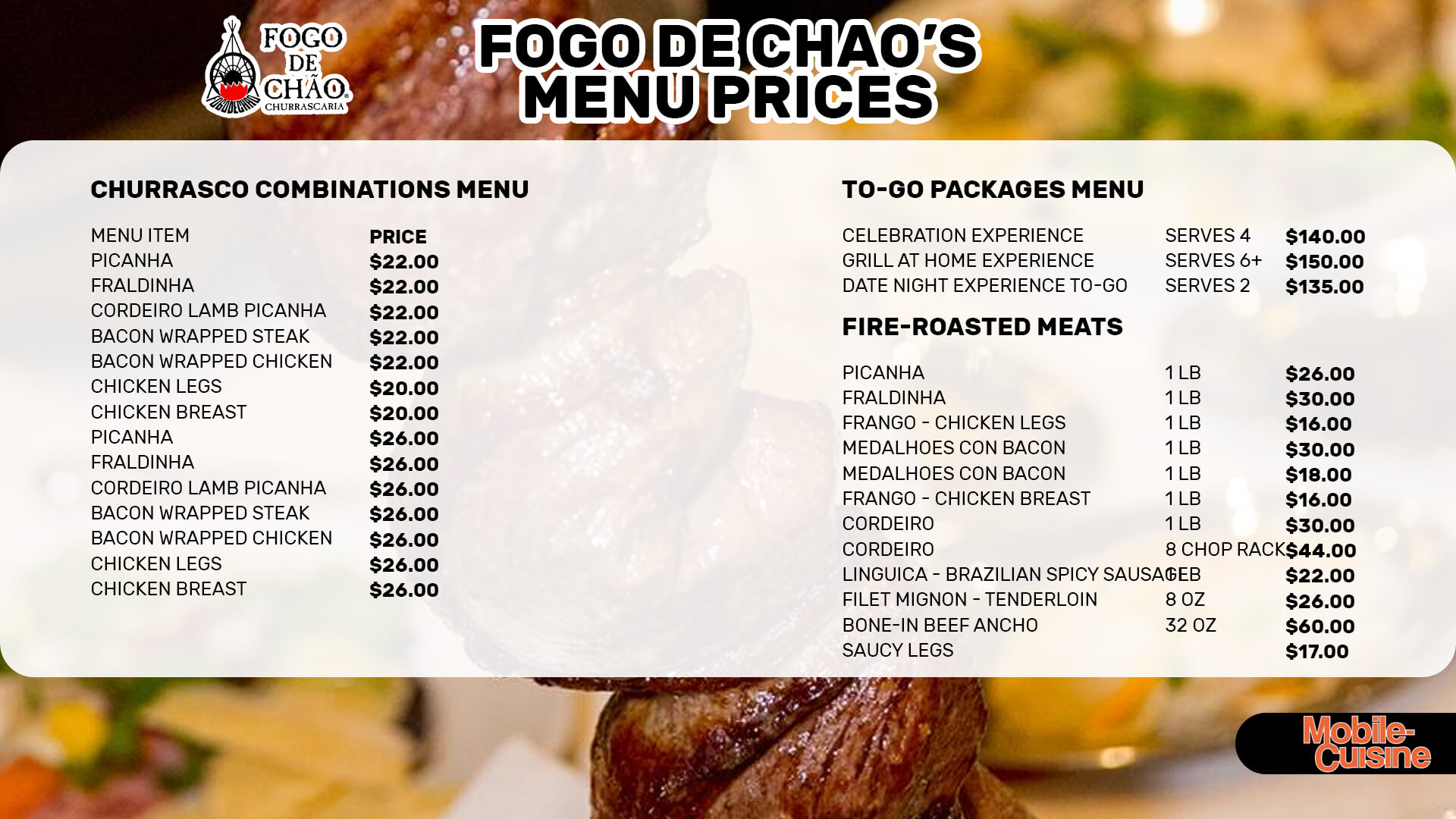 fogo de chao sao paulo precio