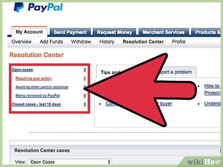 resolution center paypal