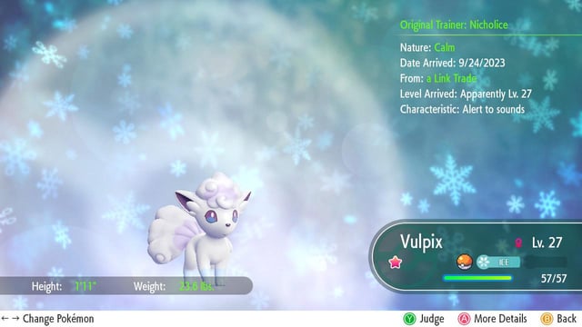 alolan vulpix pokemon lets go