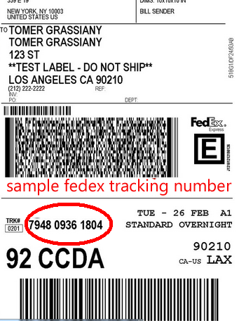 fedex express tracking number