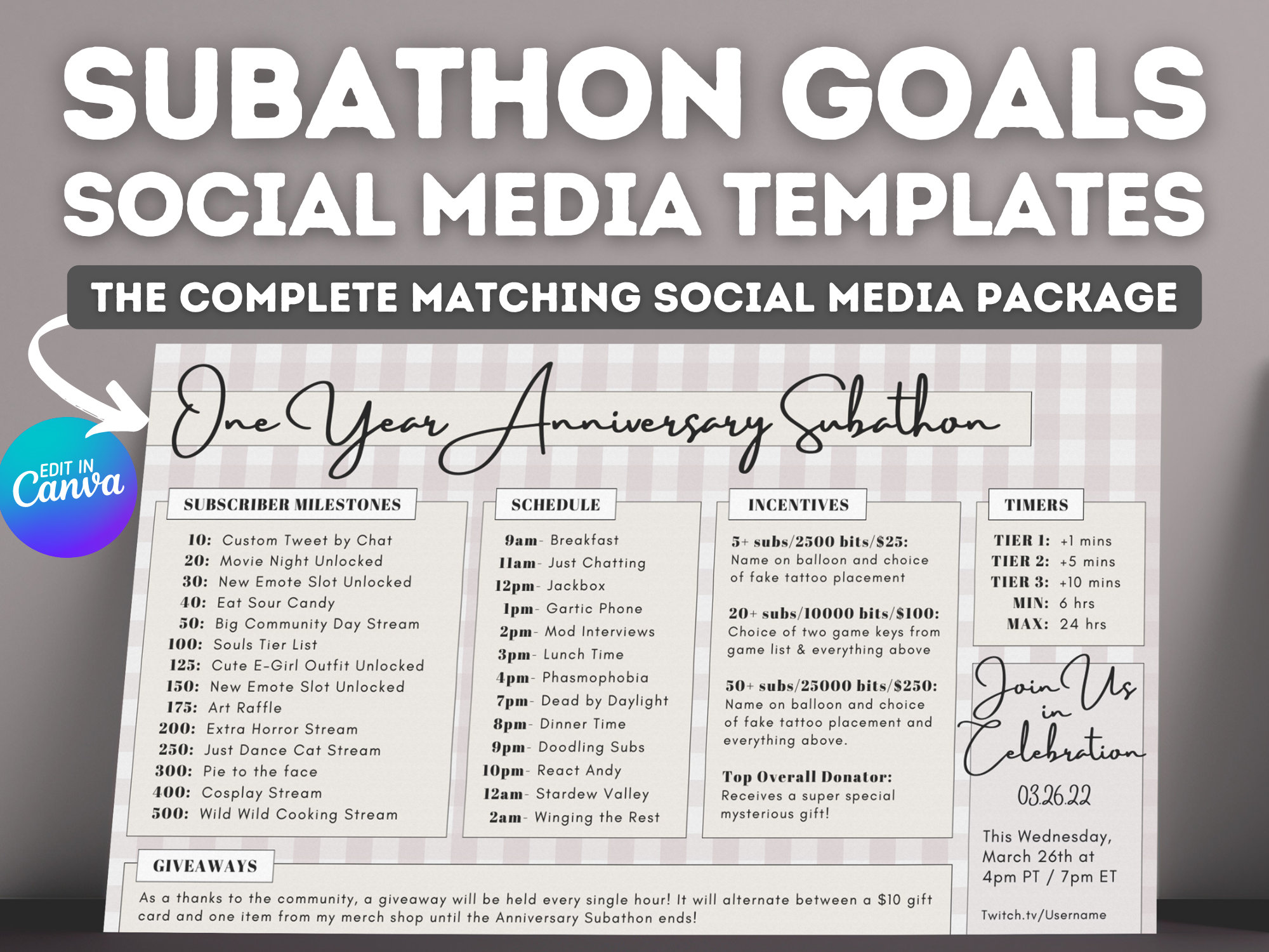 subathon incentives