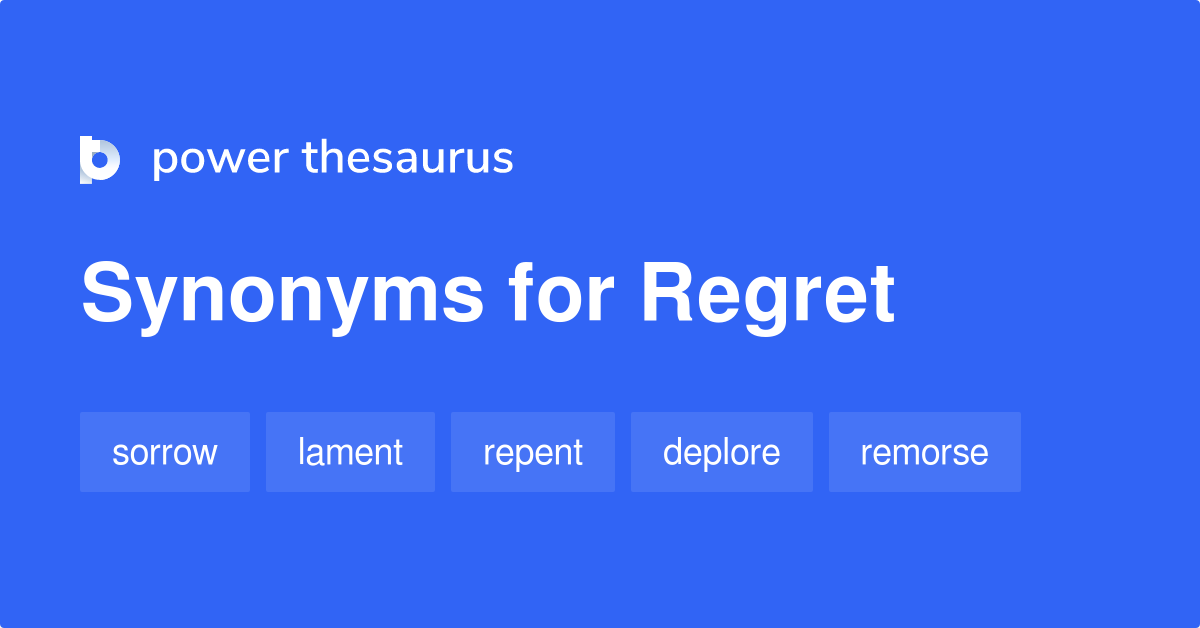 regret synonyms in english