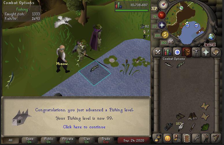 level fishing osrs