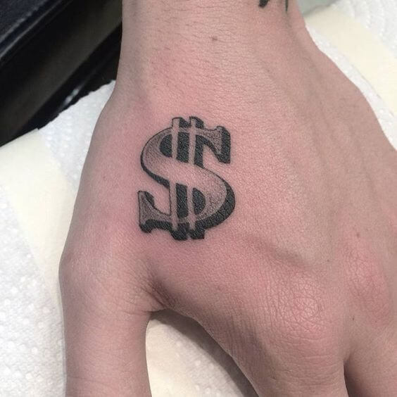 money sign tattoo designs