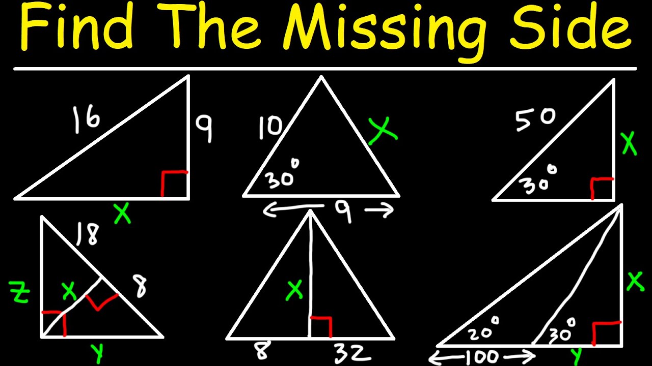 find the missing side of a triangle calculator