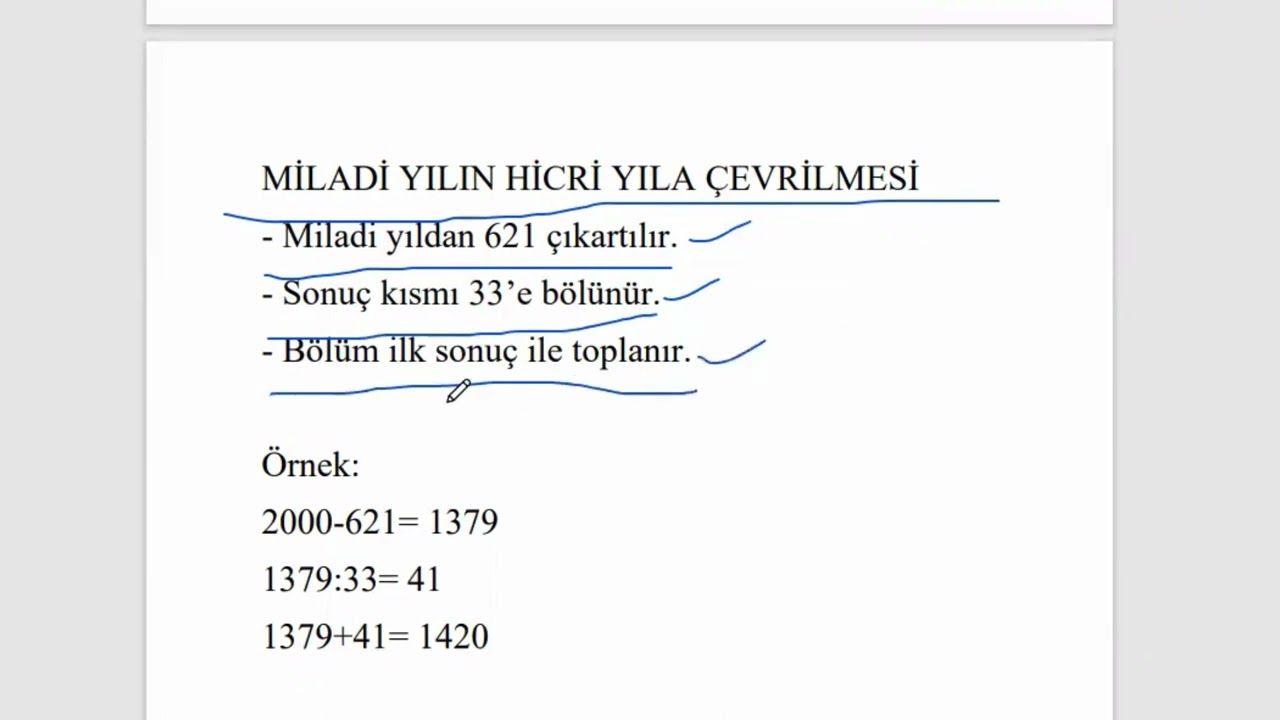 hicri 1400 yılı miladi hesaplama