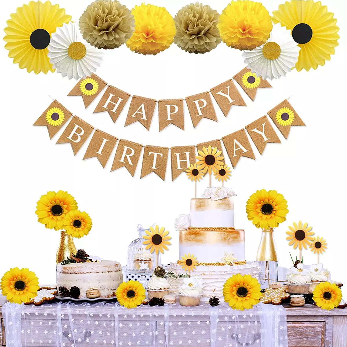 sunflower party decorations