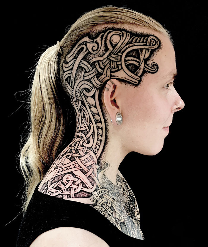 viking head tattoo designs
