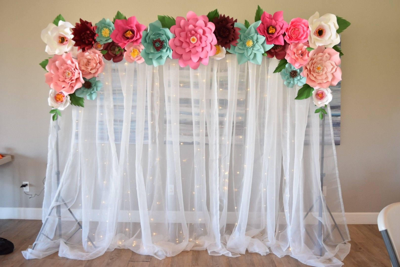 flower backdrop for birthday