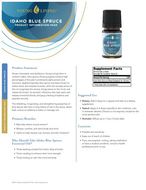blue spruce essential oil benefits