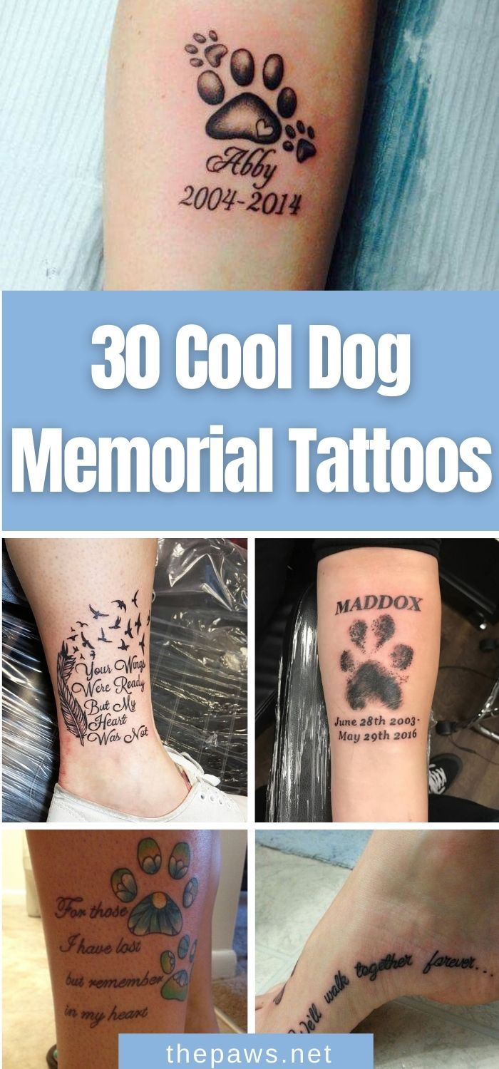 dog memory tattoos