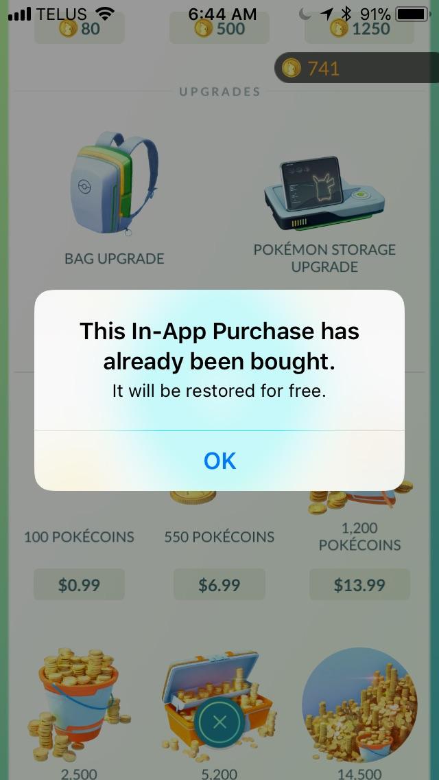 pokemon go purchase coins