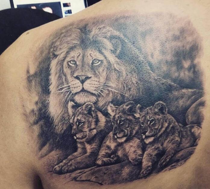 3 lion cubs tattoo