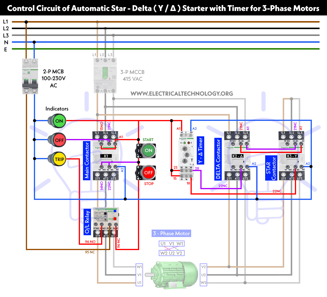 3 phase star delta motor connection diagram pdf