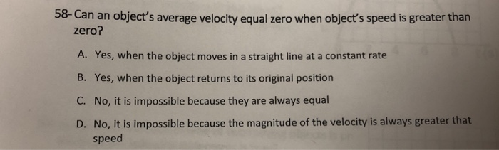 when does the average velocity become zero