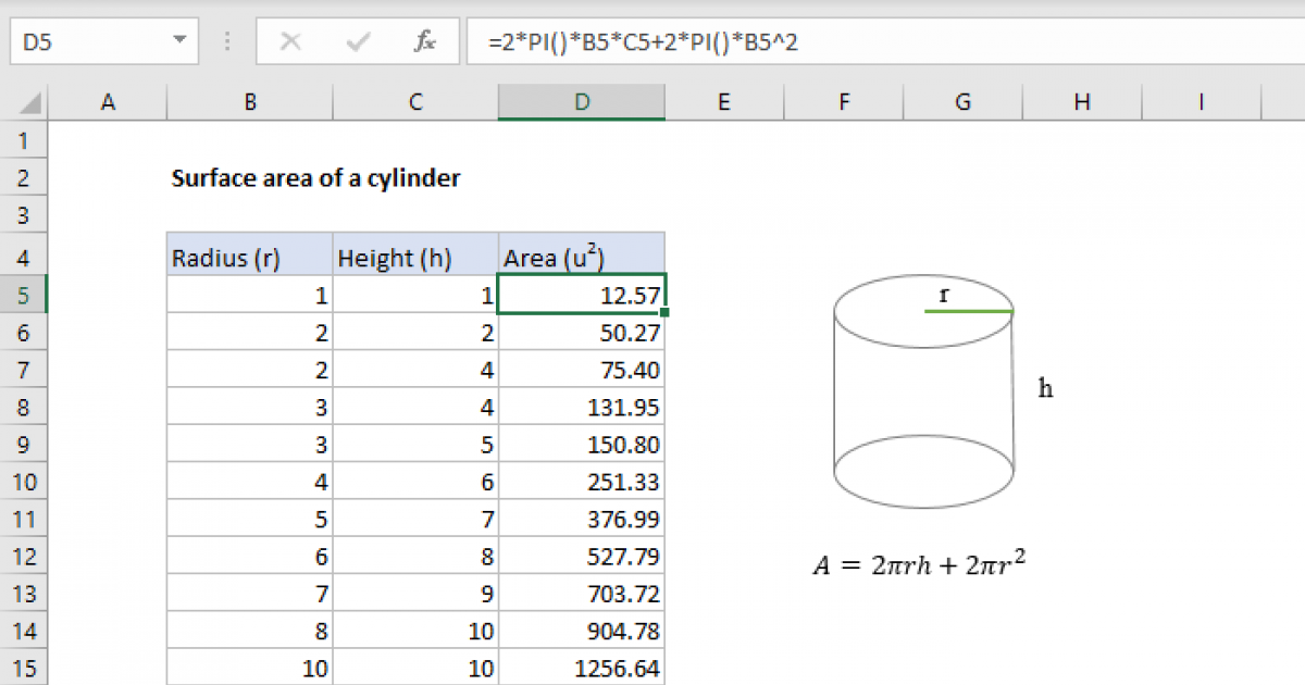 cross sectional area of a cylinder calculator