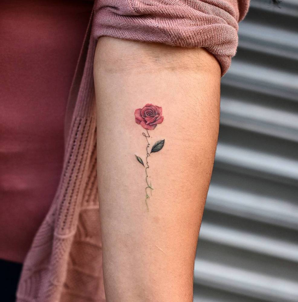 tatuajes de rosa