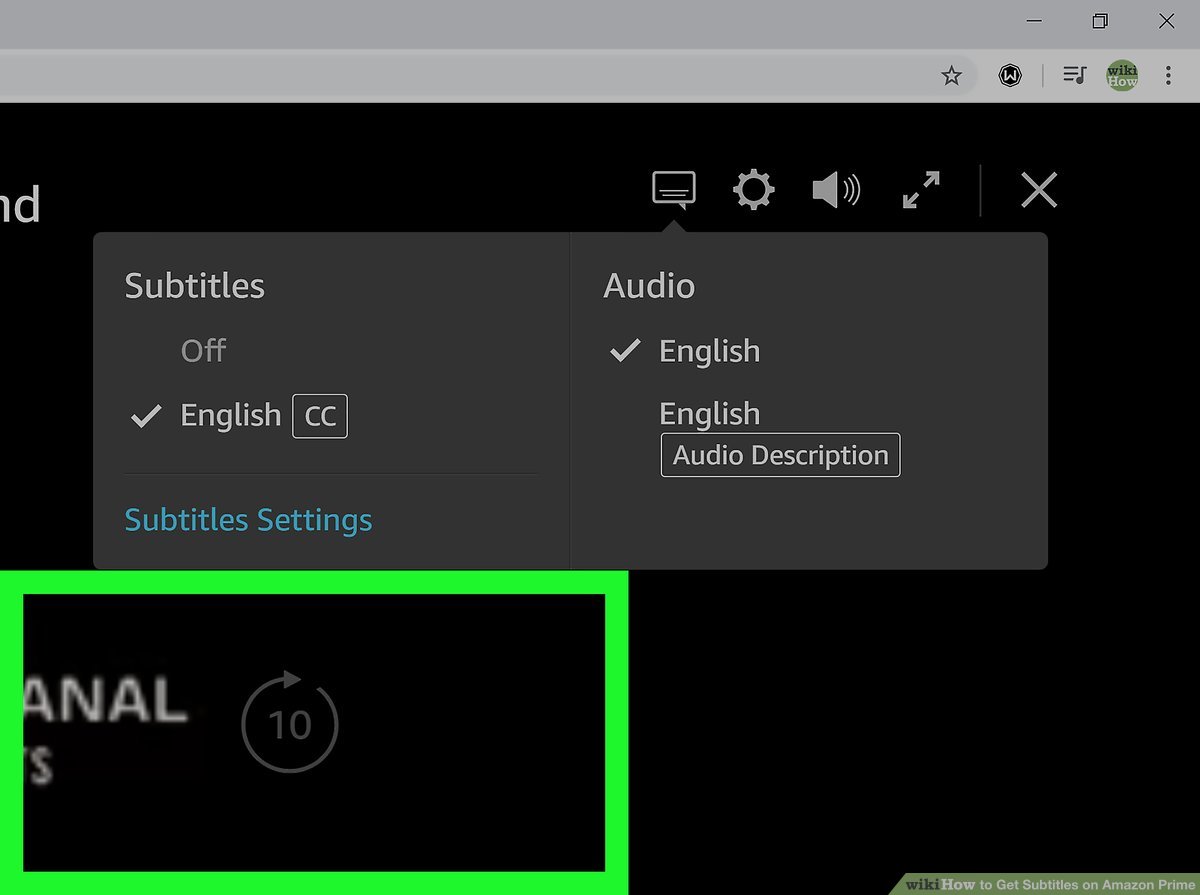 amazon prime add subtitles