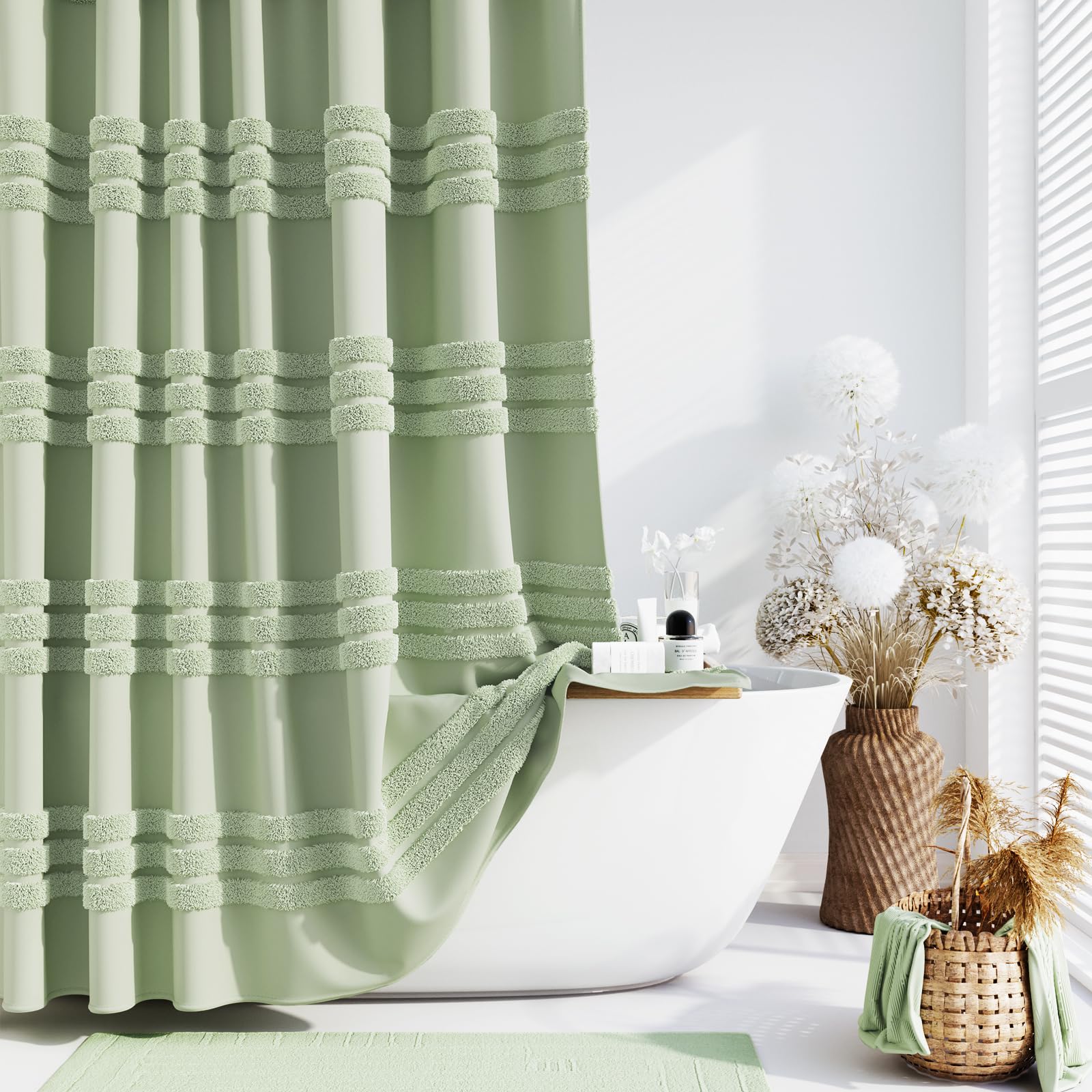 sage shower curtain