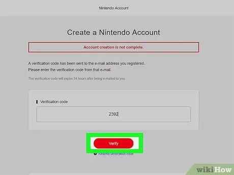 create nintendo id