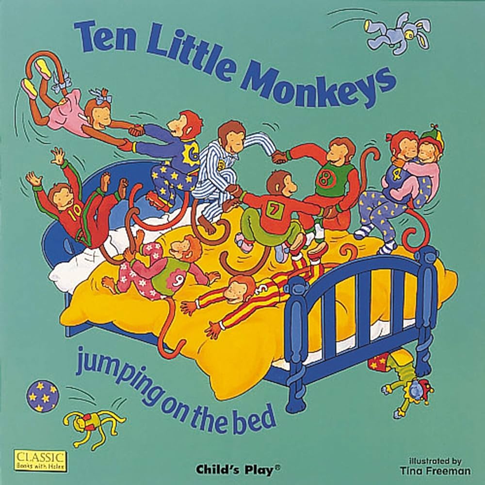 little monkeys jumping on the bed
