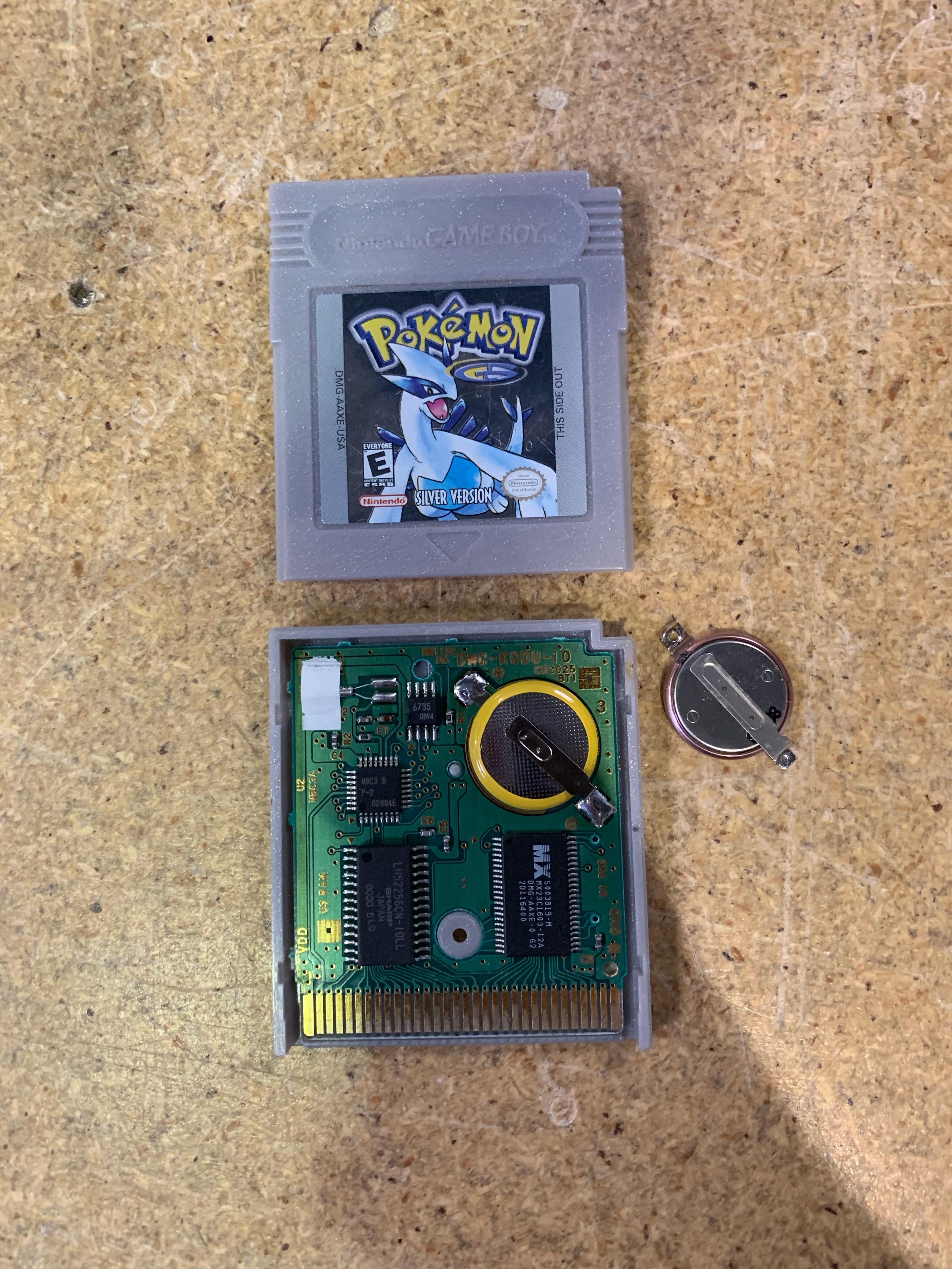 pokemon silver internal battery